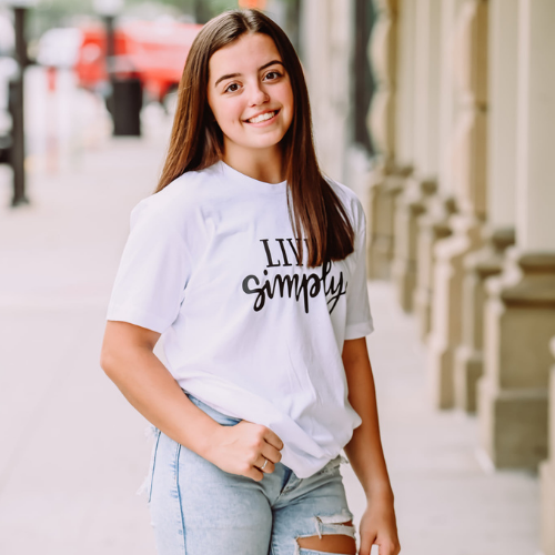 T shirt live simply sales