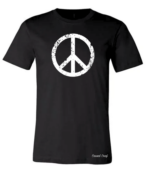 Distressed Peace Tee - Casual Envy Apparel 