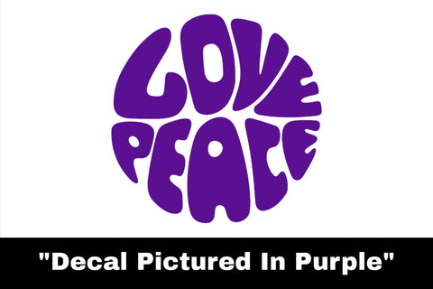 Love & Peace Sticker - Car Decal - Casual Envy Apparel 