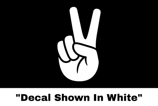 Peace Sign Hand Sticker - Car Decal - Casual Envy Apparel 